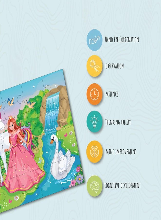 Khilonewale Premium 24 Piece Jigsaw Puzzle for Kids & Adults - Colorful Educational Picture Puzzle, 20x30cm Size, Thick Sturdy Pieces, Brain Boosting Family Activity Gift (Fantasy Princess Puzzle) - Image 3